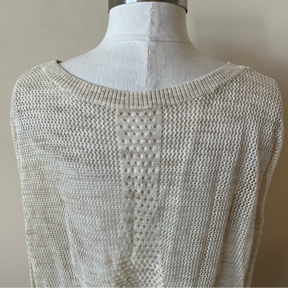 Lululemon Well Being Open Knit Crewneck Sweater Cream 26101 - Picture 9 of 12